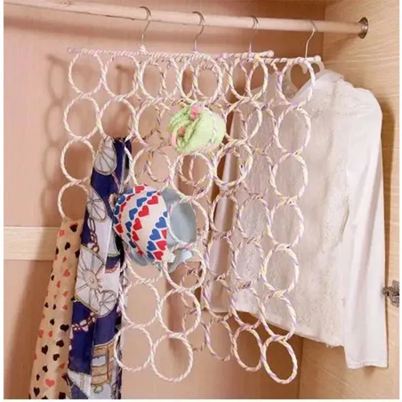 28 Hole Ring Rope Scarf Hanger