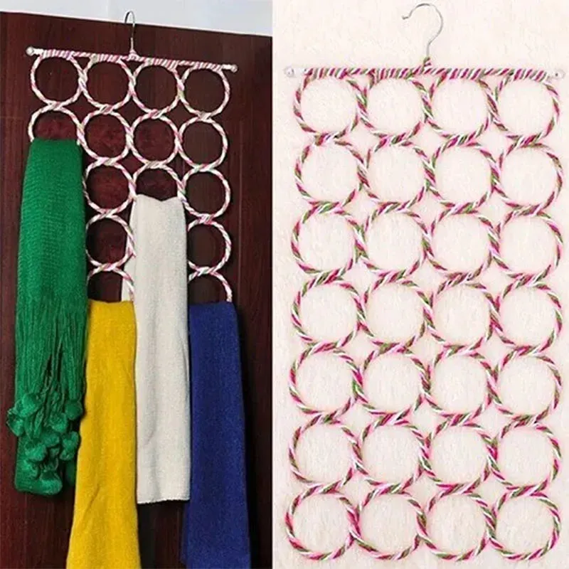 28 Hole Ring Rope Scarf Hanger