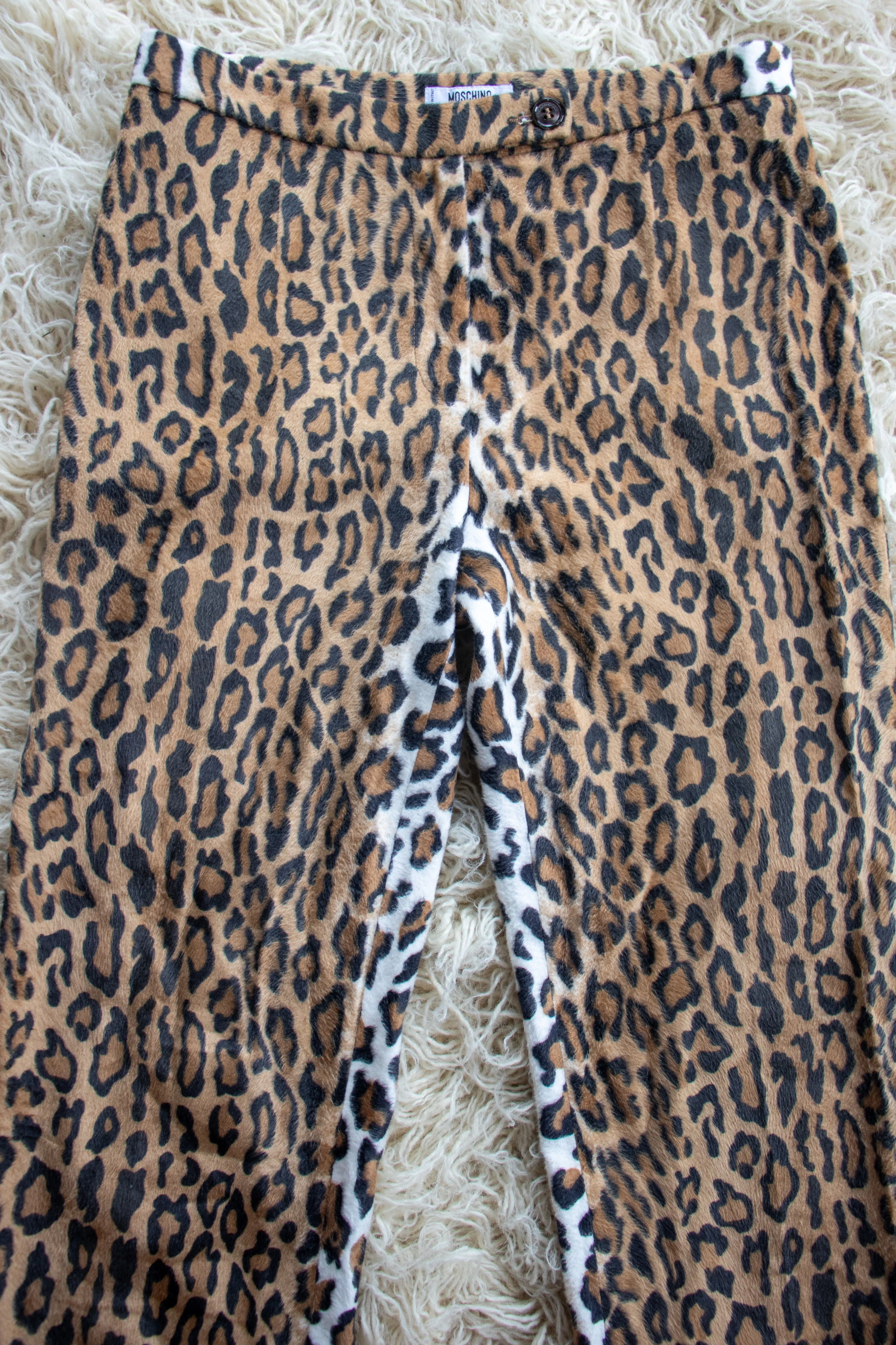 90s Moschino Leopard Print Trousers