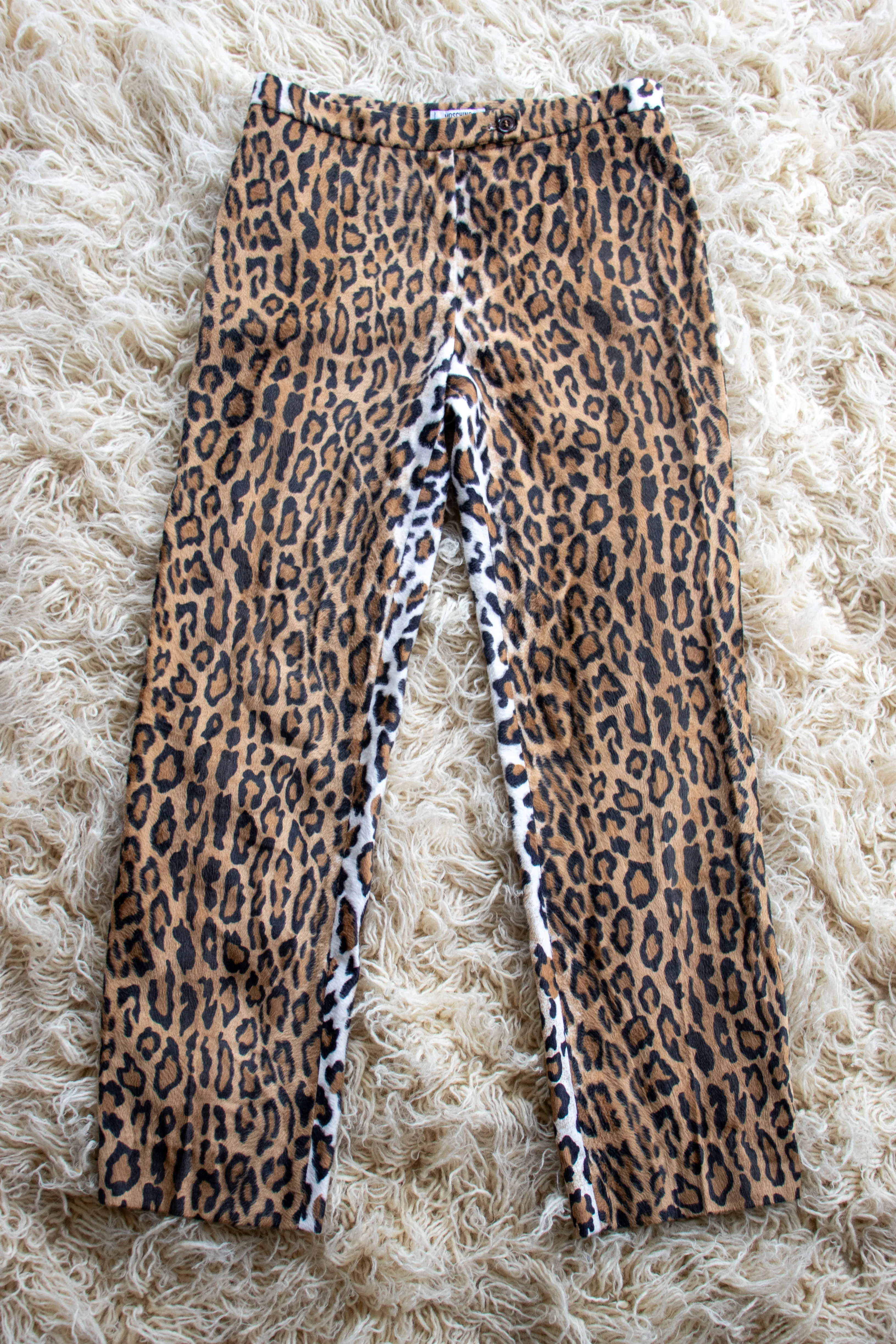 90s Moschino Leopard Print Trousers