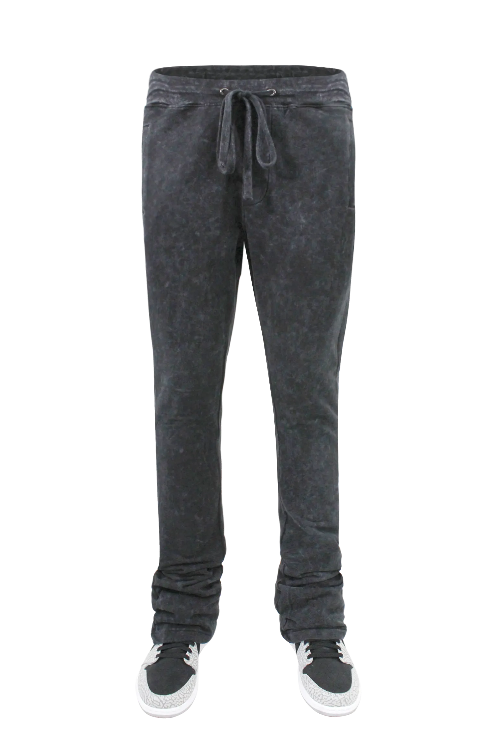 Acid Washed Stacked Fleece Pants