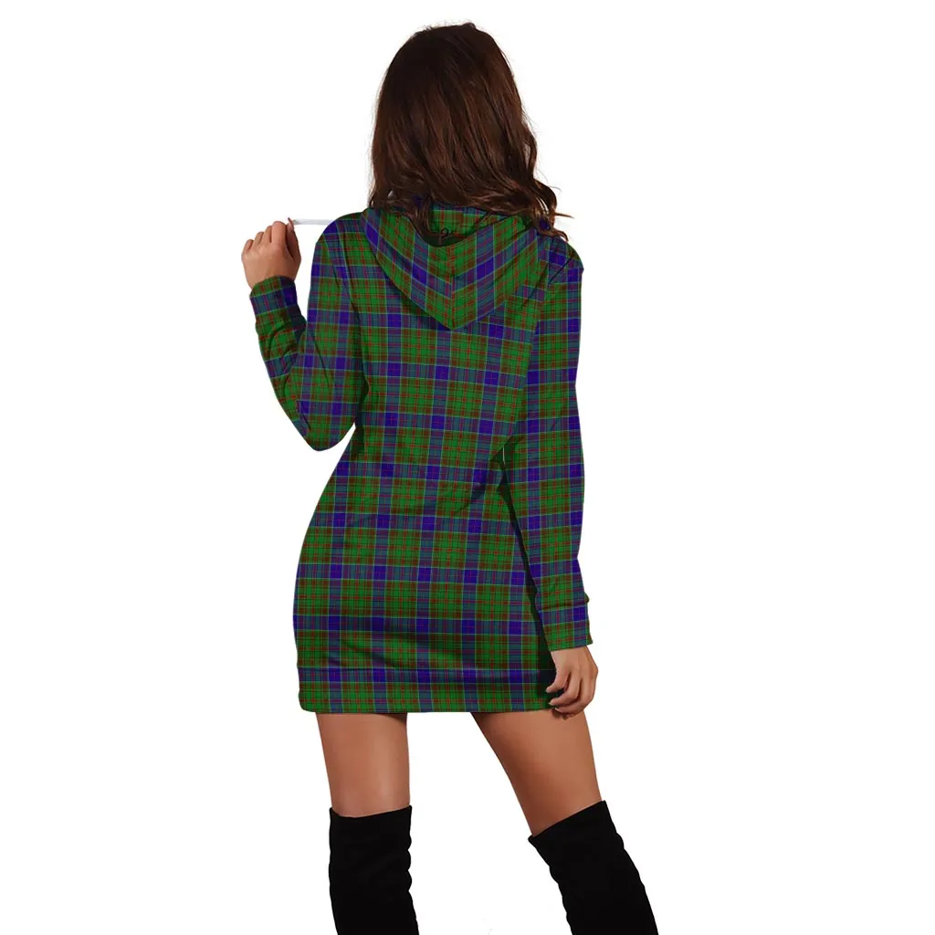 Adam Tartan Hoodie Dress with Family Crest