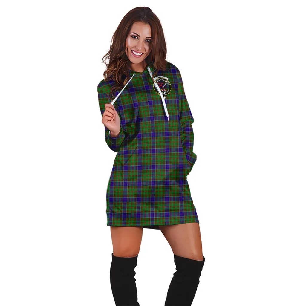 Adam Tartan Hoodie Dress with Family Crest