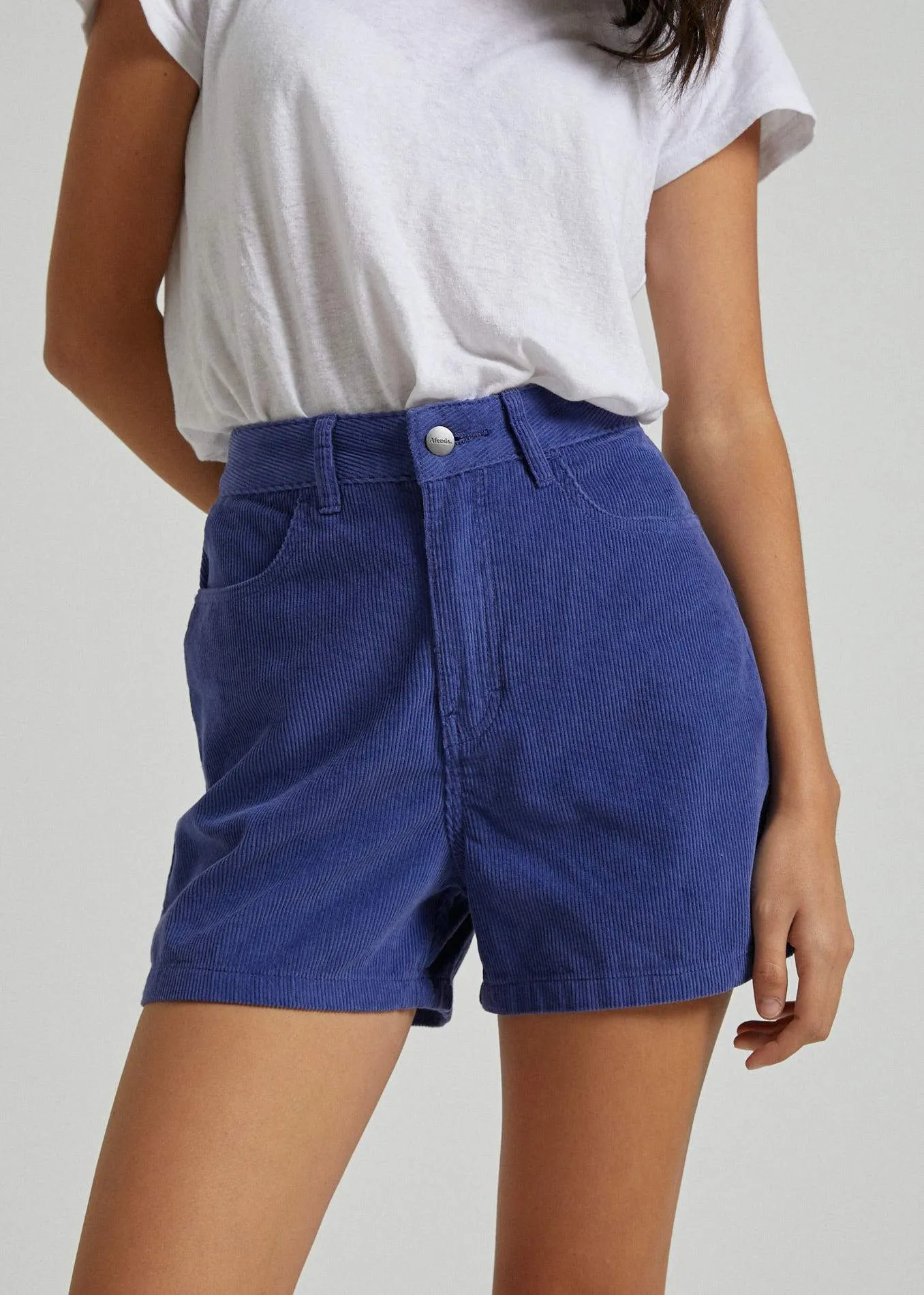 Afends Womens Seventy Threes - Corduroy Short - Royal Blue