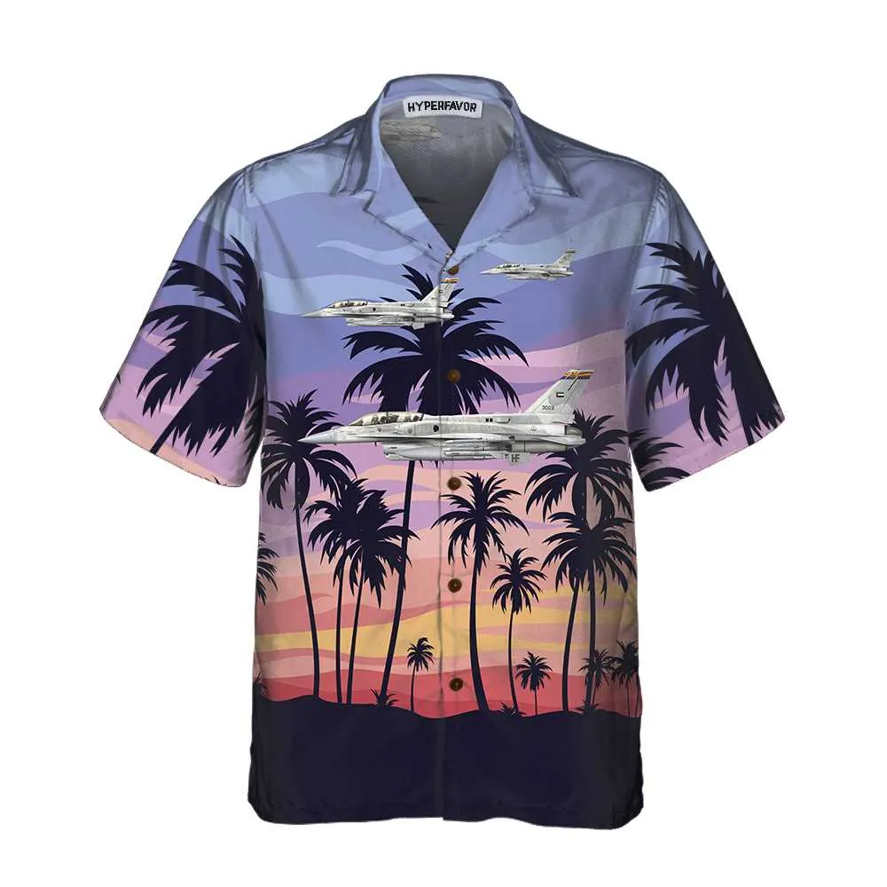 Aircraft On Sunset Hawaiian Shirt, Aircraft Hawaiian Shirt For Men And Women, Tropical Aircraft Shirt