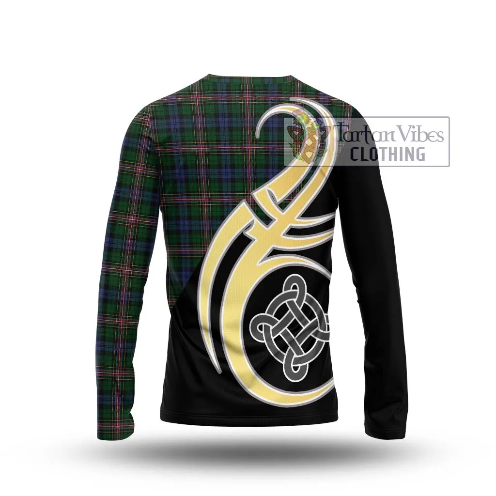 Allison Tartan Long Sleeve T-Shirt with Family Crest and Celtic Symbol Style