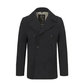 Amalfi Brushed Cotton Peacoat in Dark Navy