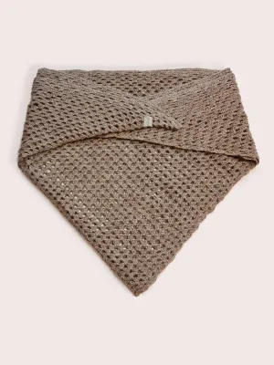 Amayi Alpaca - Crochet Wrap Scarf Mid Brown