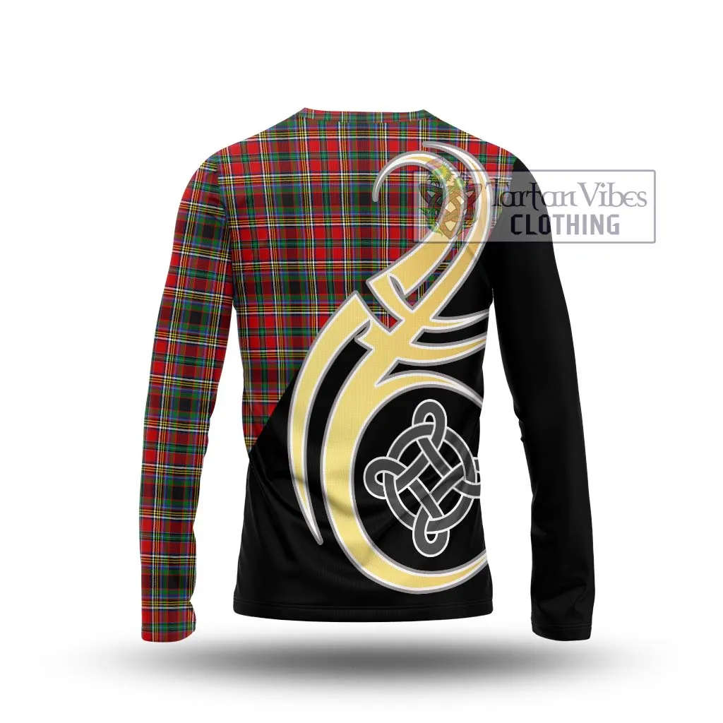 Anderson of Arbrake Tartan Long Sleeve T-Shirt with Family Crest and Celtic Symbol Style