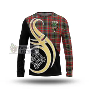 Anderson of Arbrake Tartan Long Sleeve T-Shirt with Family Crest and Celtic Symbol Style