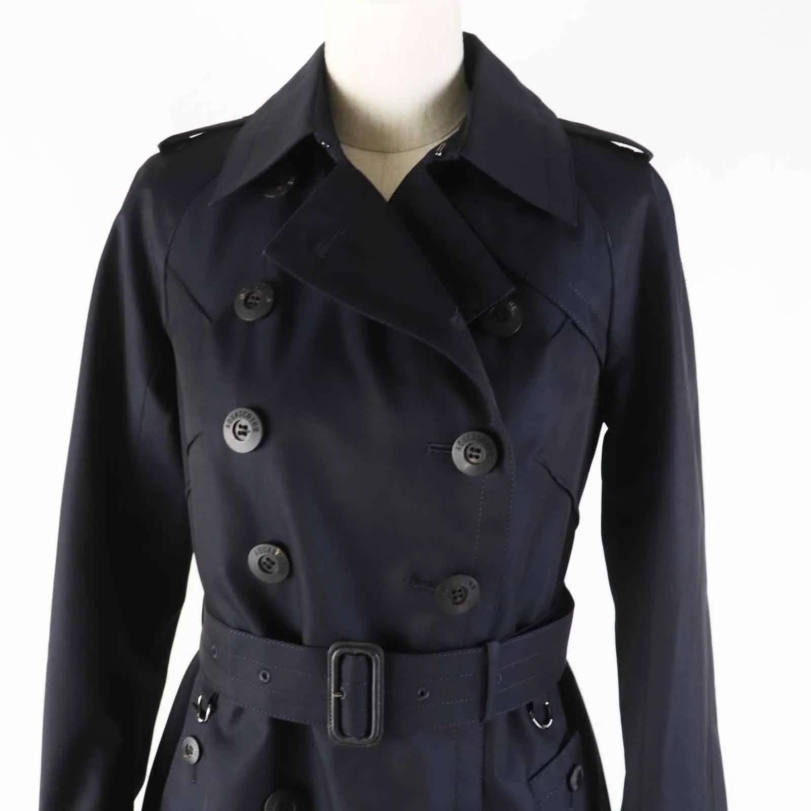 Aquascutum Women's Trench Coat Dark Navy