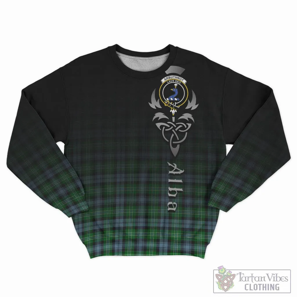 Arbuthnot Ancient Tartan Sweatshirt Featuring Alba Gu Brath Family Crest Celtic Inspired