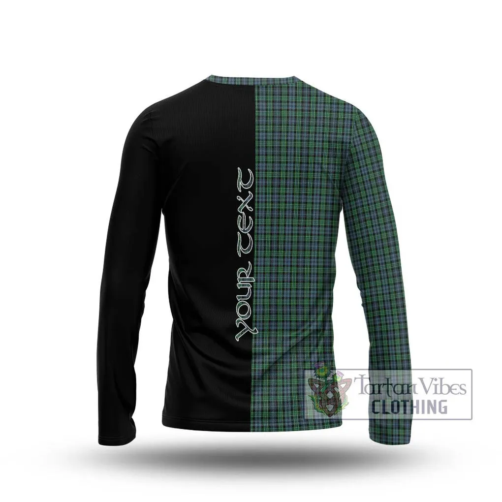 Arbuthnot Tartan Long Sleeve T-Shirt with Family Crest and Half Of Me Style