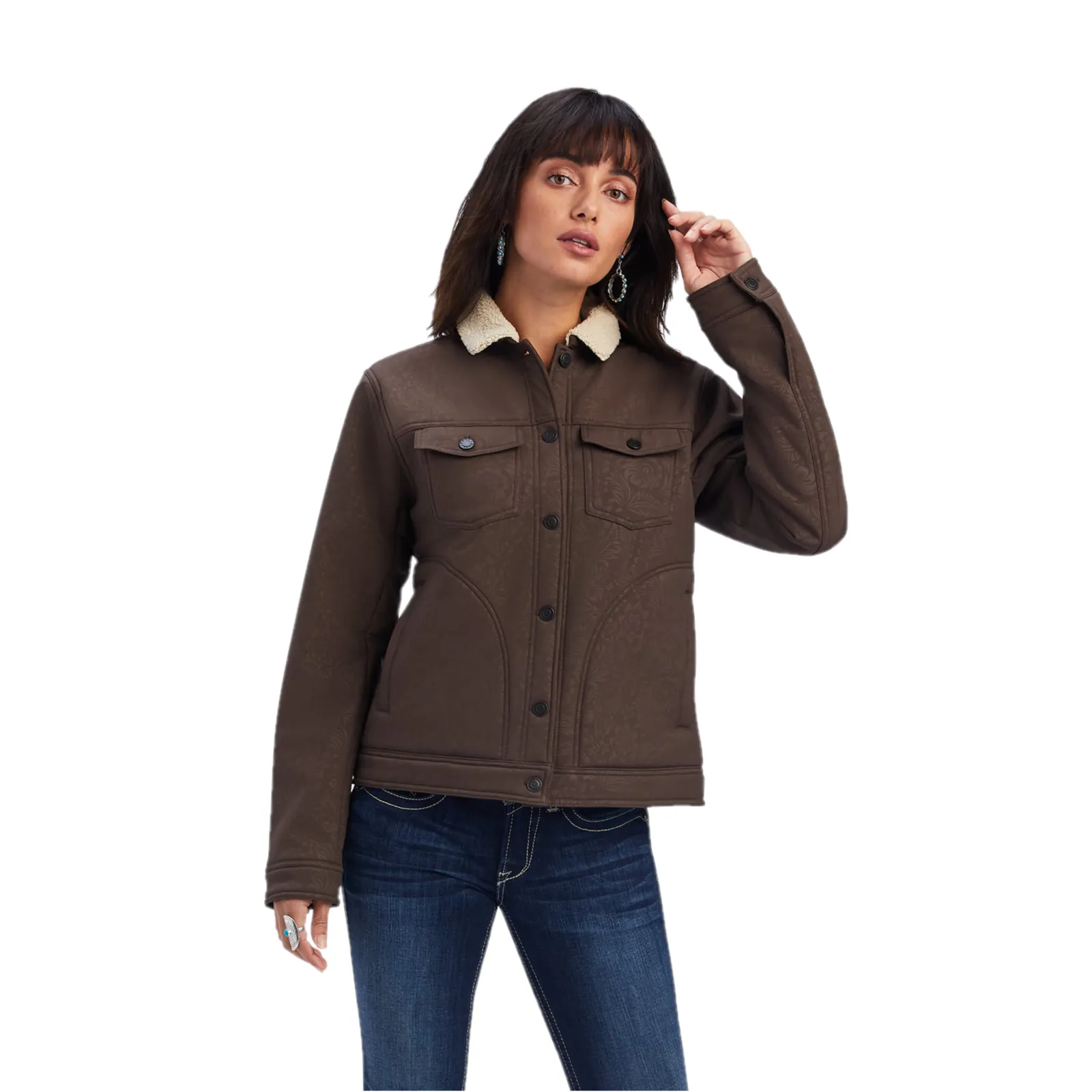 Ariat® Ladies R.E.A.L.™ Trucker Softshell Brown Jacket 10042082