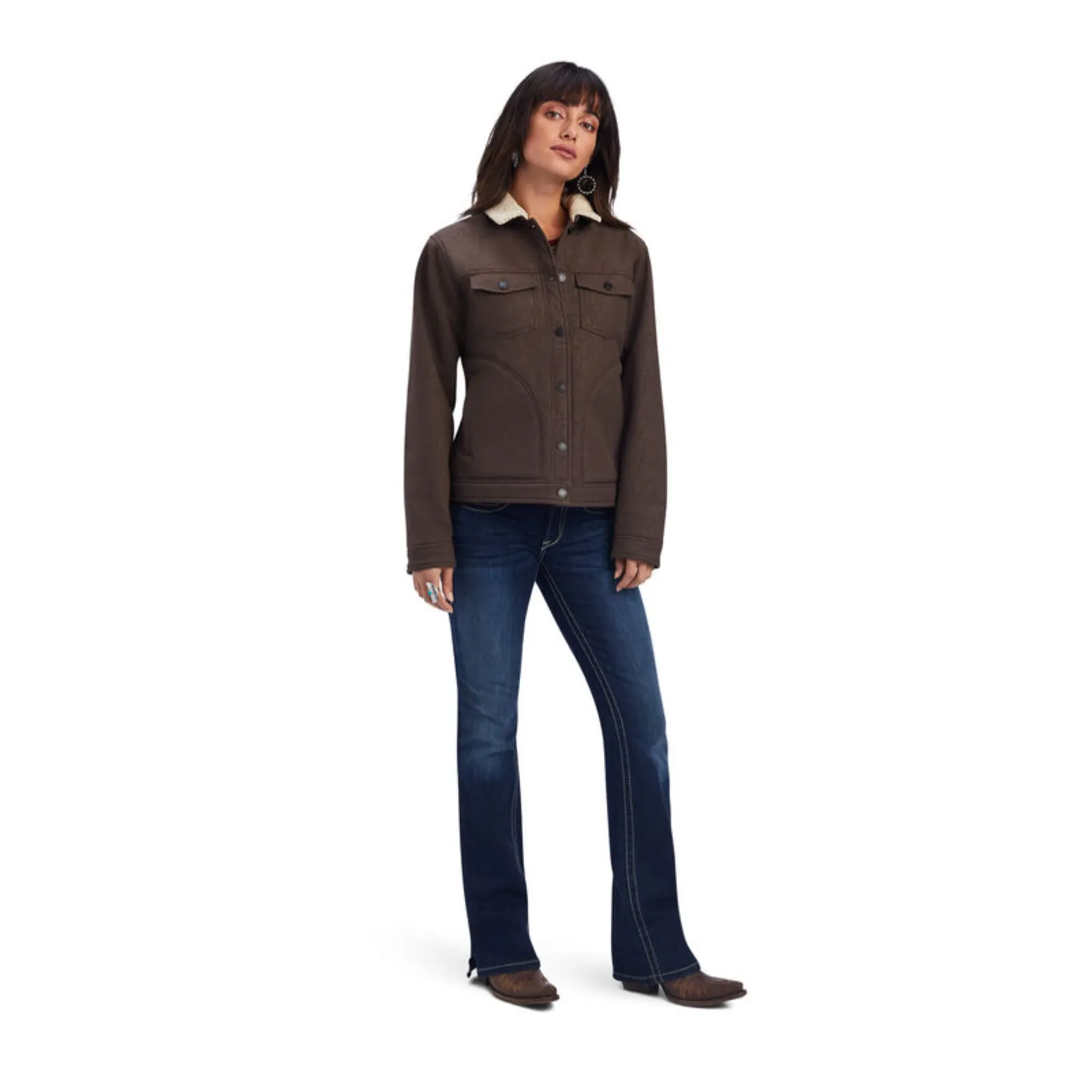 Ariat® Ladies R.E.A.L.™ Trucker Softshell Brown Jacket 10042082