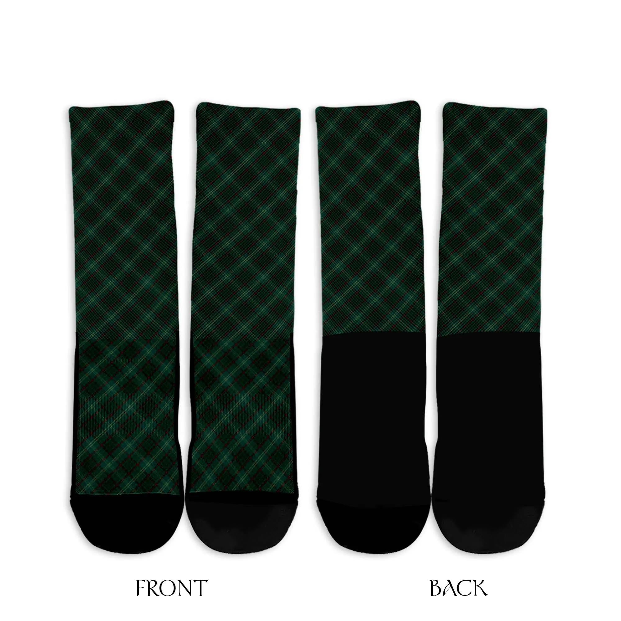 Armagh County Ireland Tartan Crew Socks Cross Tartan Style