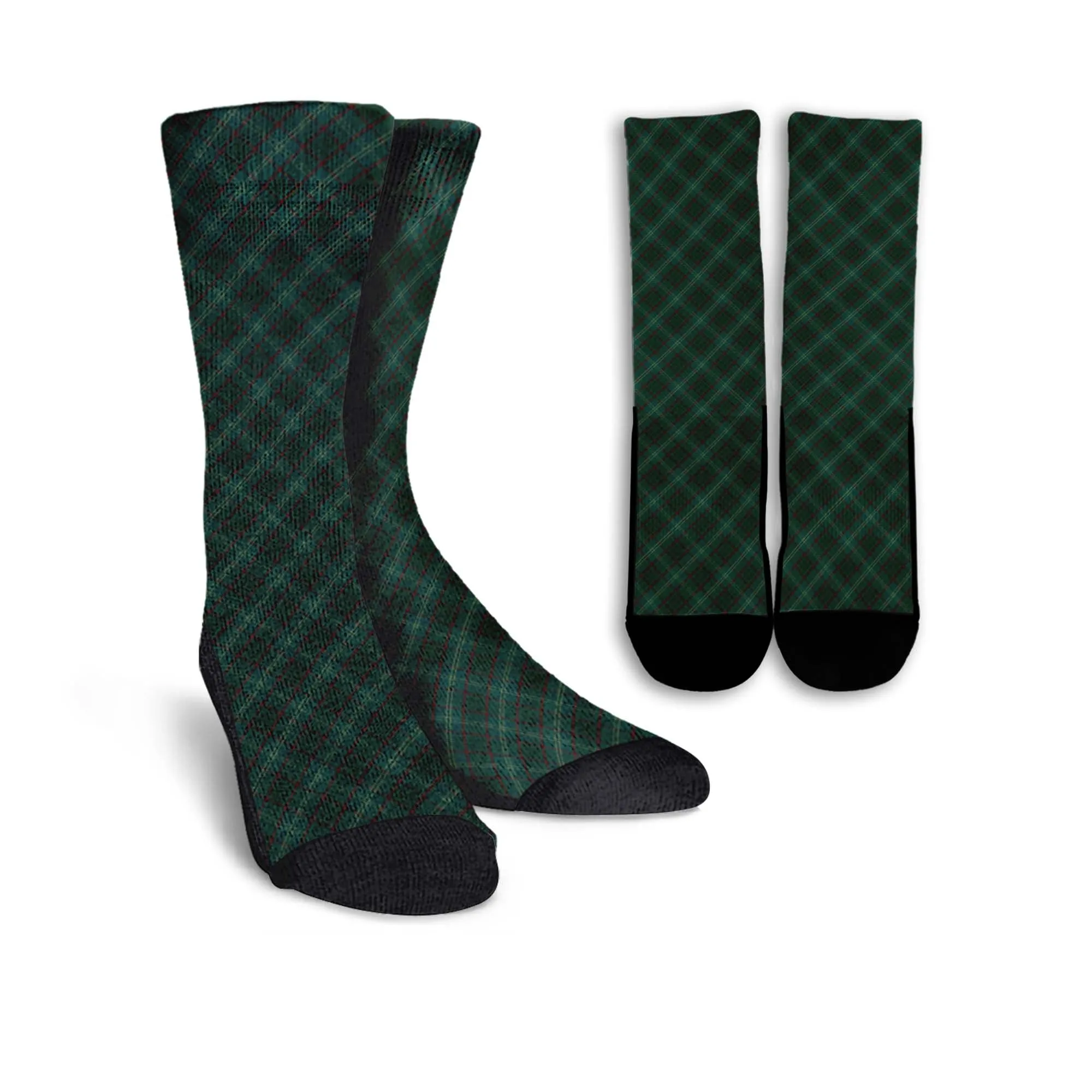 Armagh County Ireland Tartan Crew Socks Cross Tartan Style