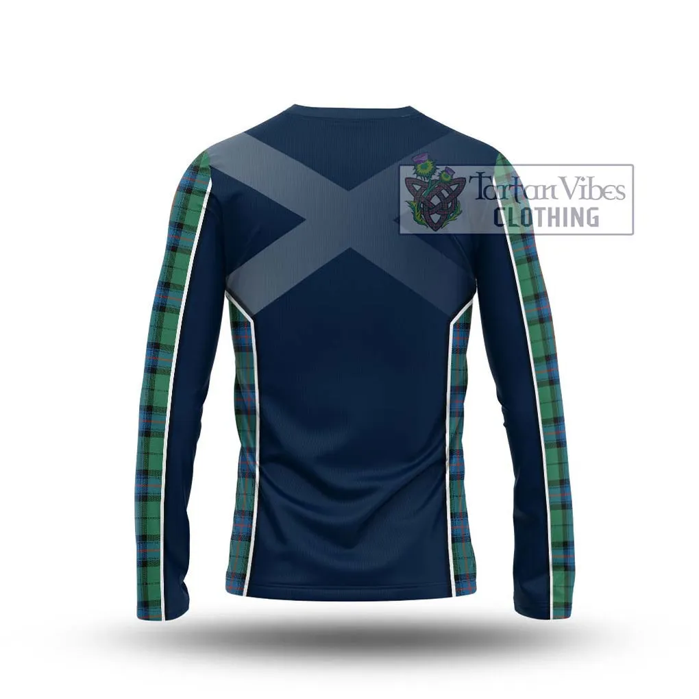 Armstrong Ancient Tartan Long Sleeve T-Shirt with Family Crest and Lion Rampant Vibes Sport Style