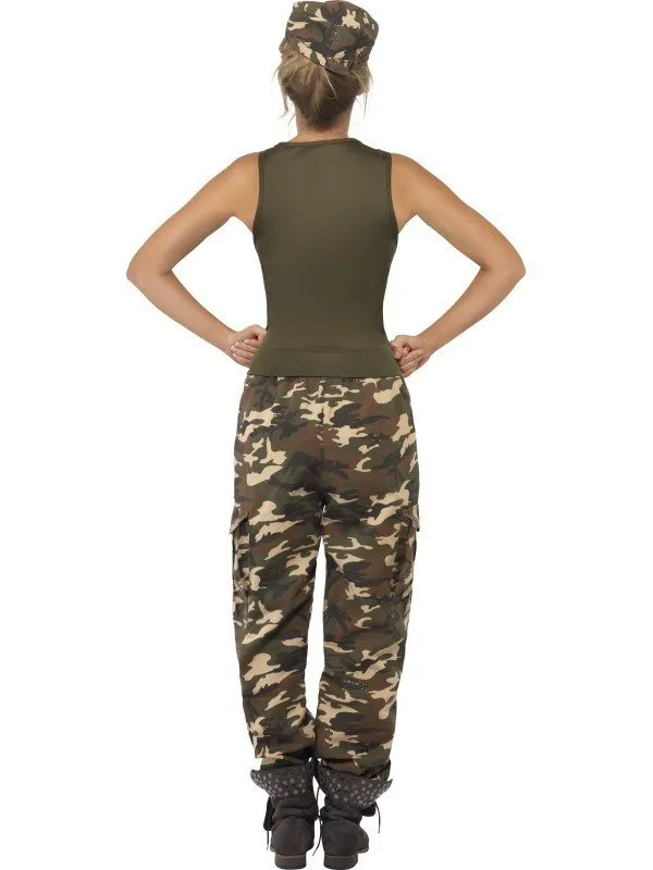 Army Khaki Camouflage Women's Costume