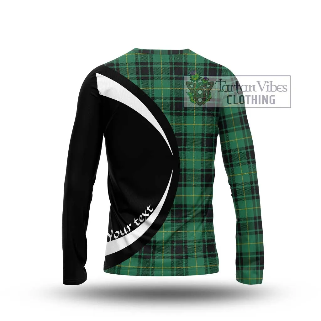 Arthur Ancient Tartan Long Sleeve T-Shirt with Family Crest Circle Style