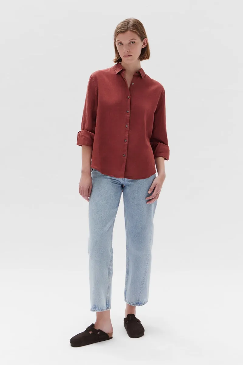 Assembly Label - Xander Linen Shirt - Sumac