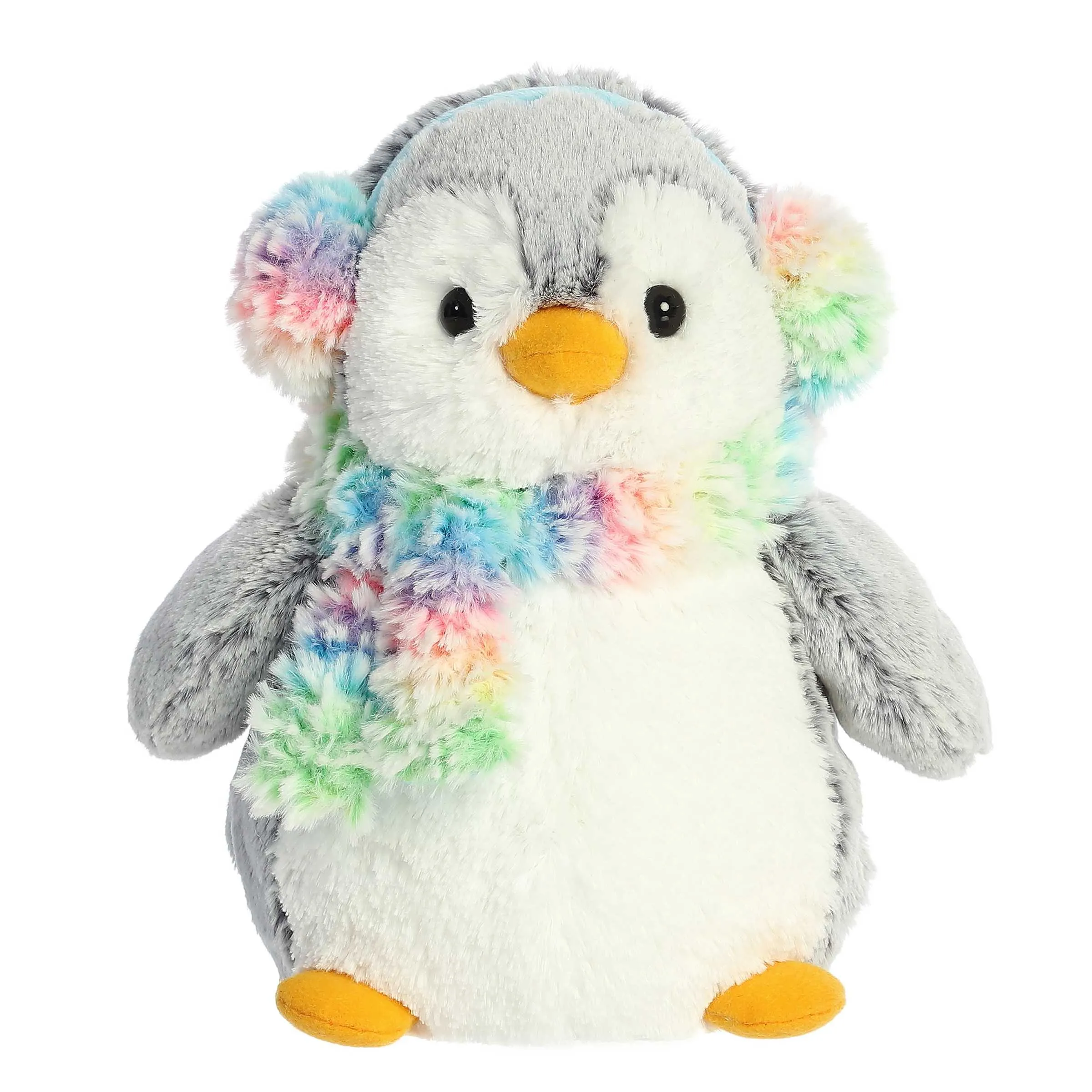 Aurora® - PomPom Penguin™ - 9" Pom Pom Rainbow Muffs™