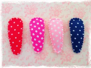 Baby & Girl Polka Dot Non-slip Snap Hair Clips.