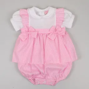 Baby Girls Pink Gingham Romper