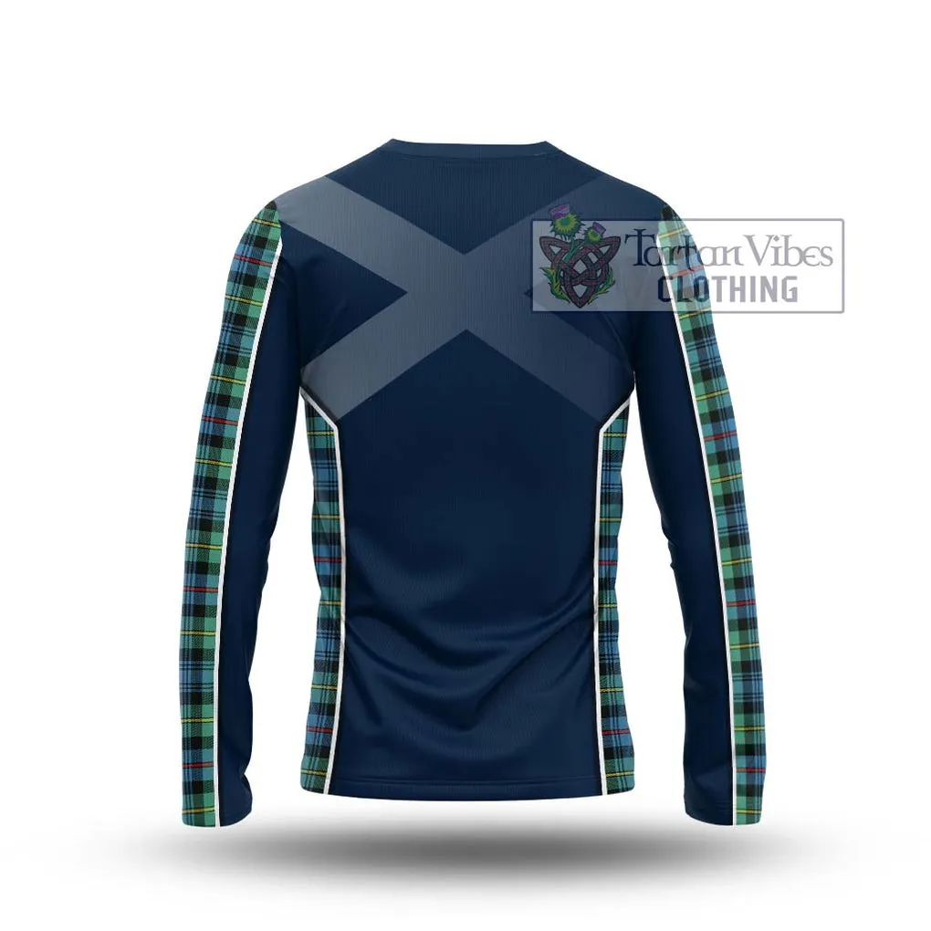 Bailey Ancient Tartan Long Sleeve T-Shirt with Family Crest and Lion Rampant Vibes Sport Style