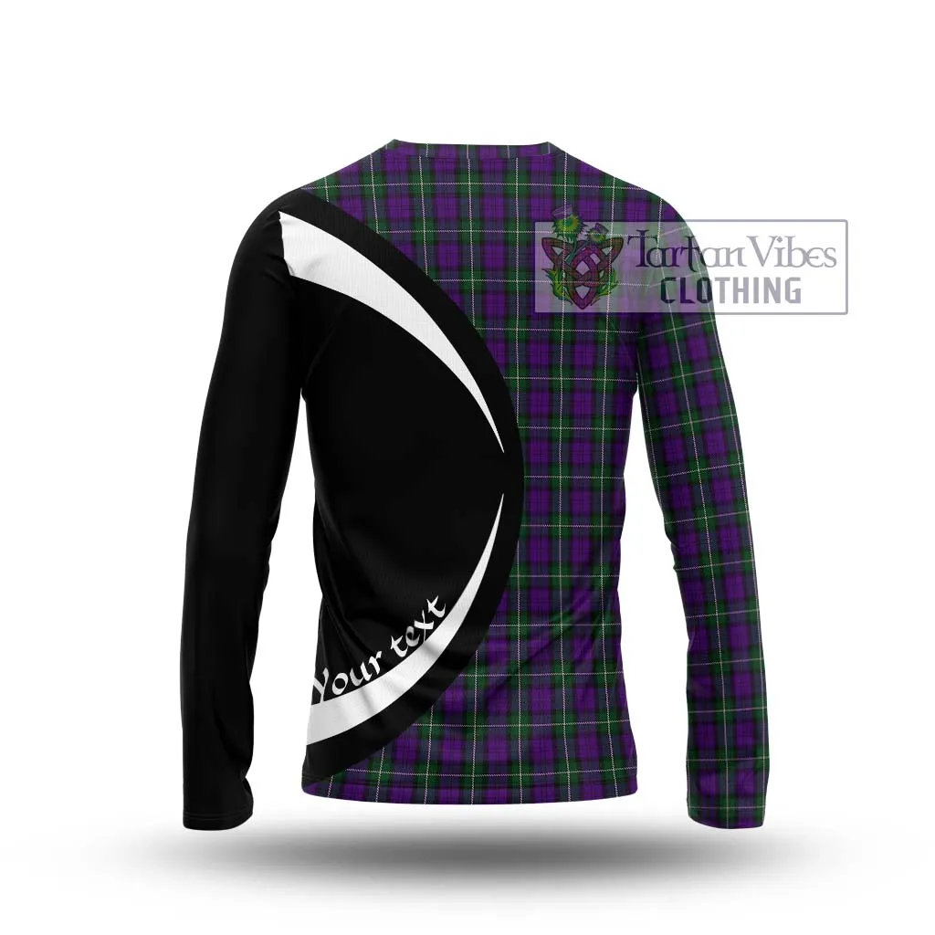 Baillie Highland Society Tartan Long Sleeve T-Shirt with Family Crest Circle Style