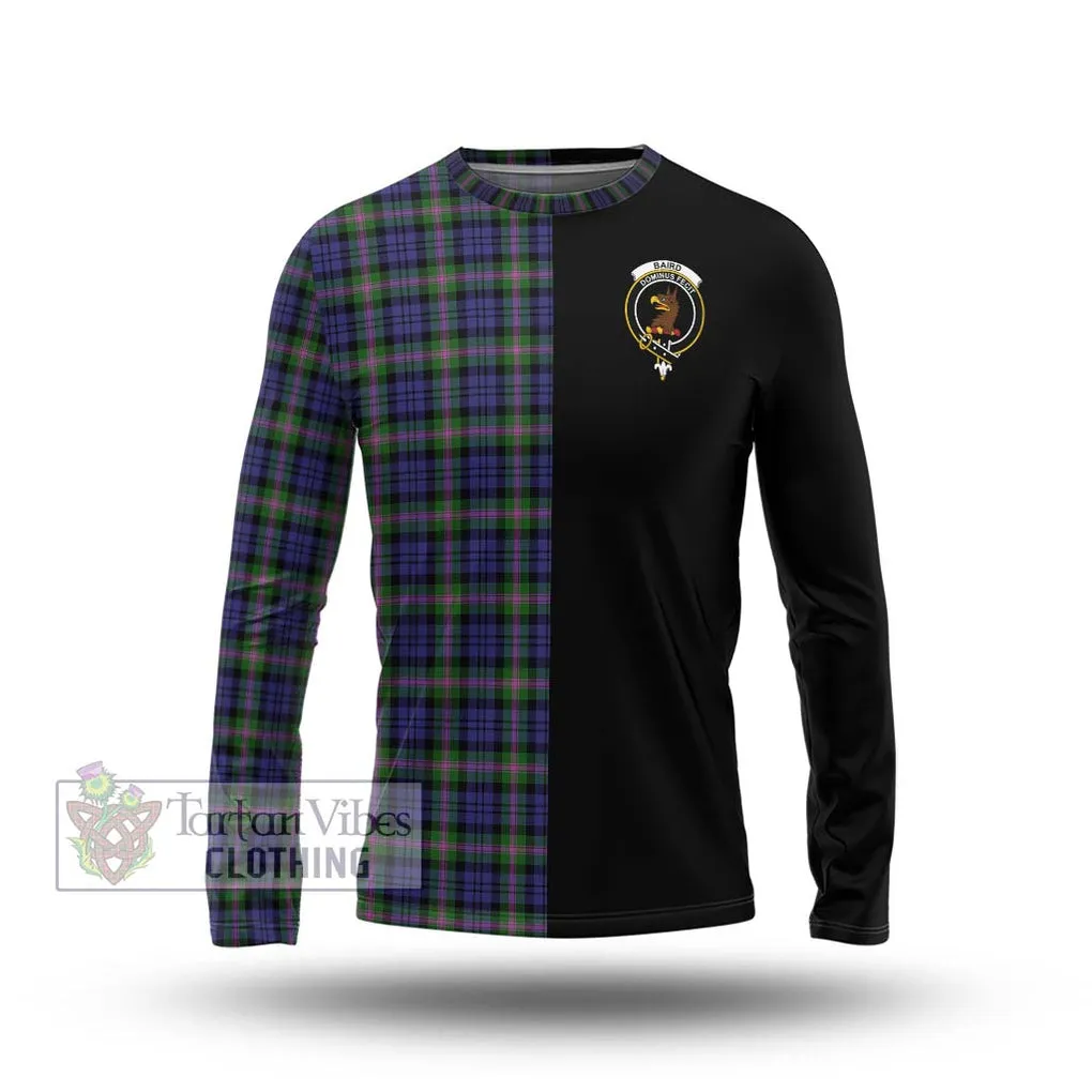 Baird Modern Tartan Long Sleeve T-Shirt with Family Crest and Half Of Me Style