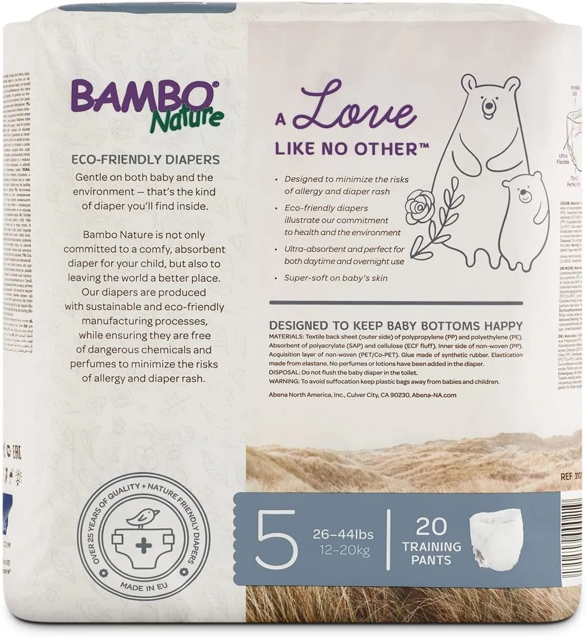 Bambo Nature Training Pants Size 5