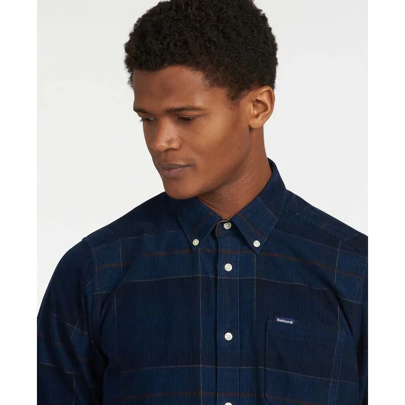 Barbour Blair Corduroy Tailored Mens Shirt - Midnight Tartan