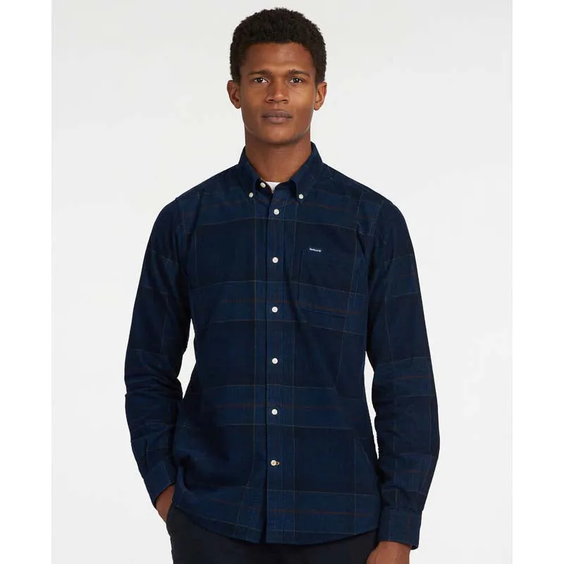 Barbour Blair Corduroy Tailored Mens Shirt - Midnight Tartan