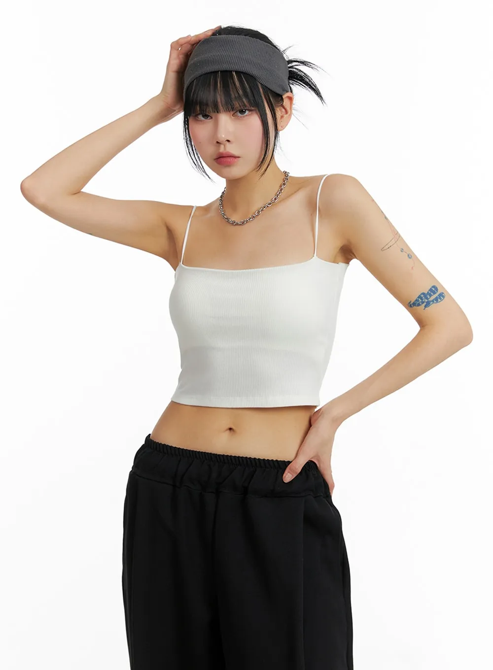 Basic Cropped Cami Top IF402