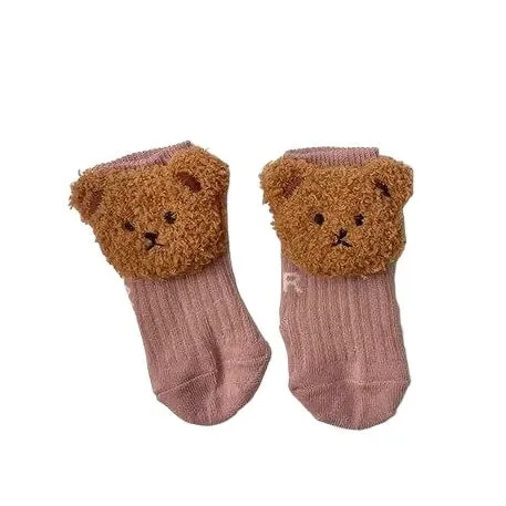 Bear Baby Socks Pink