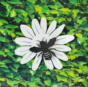 Bee on Flower Layered Metal Sign - Daisy Flower - Custom Metal Sign