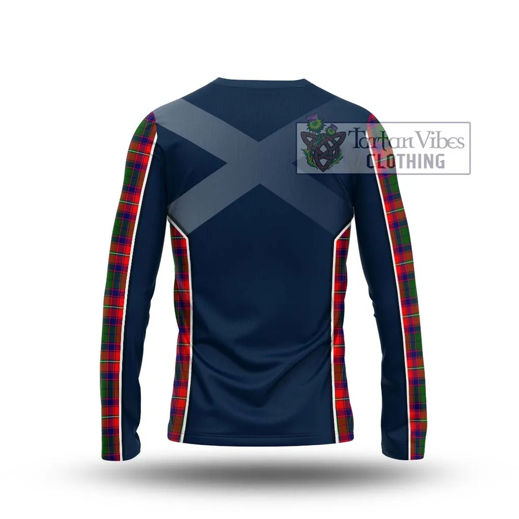 Belshes Tartan Long Sleeve T-Shirt with Family Crest and Lion Rampant Vibes Sport Style