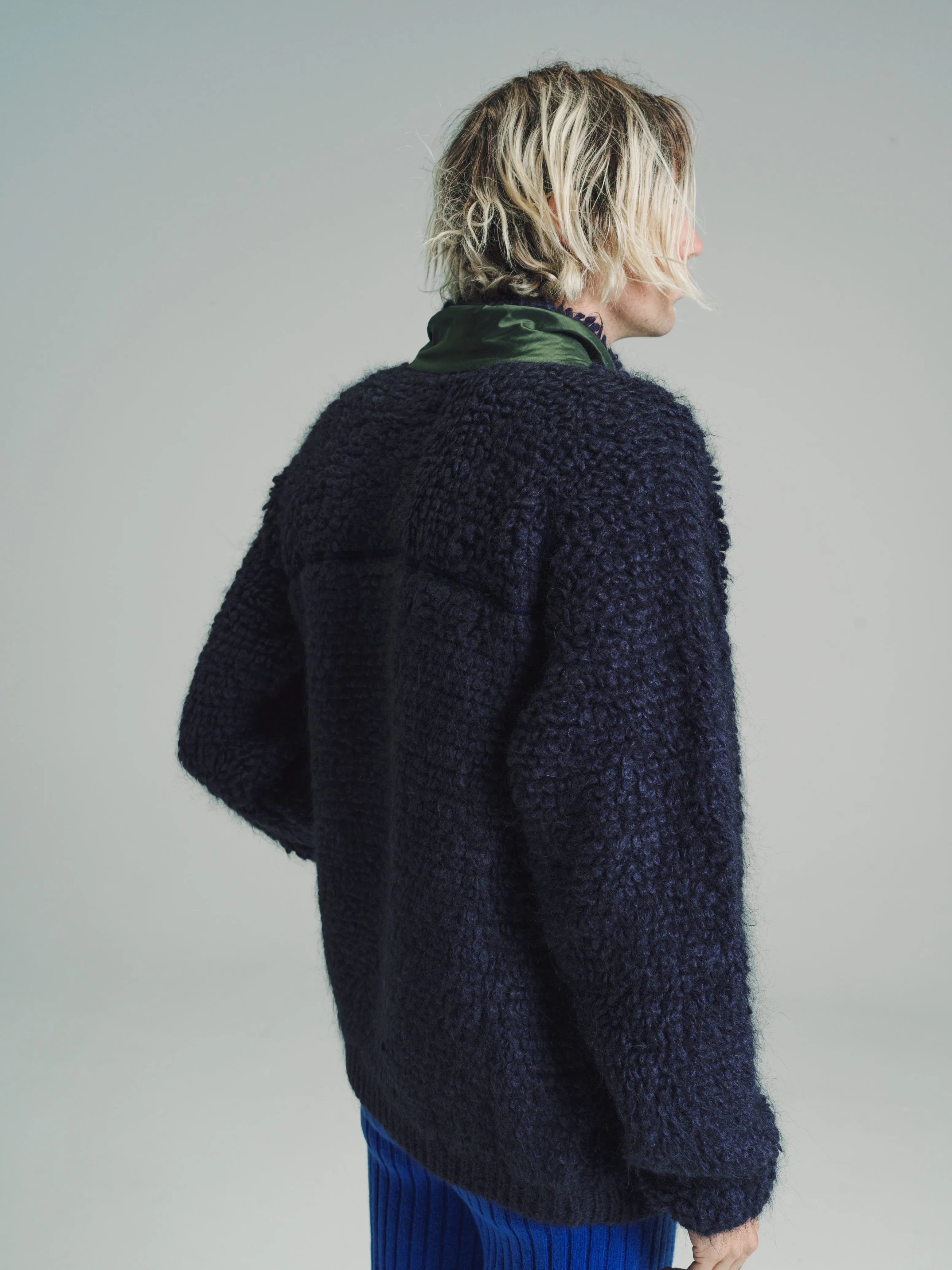 Black Mountain Fleece Knit Cardigan