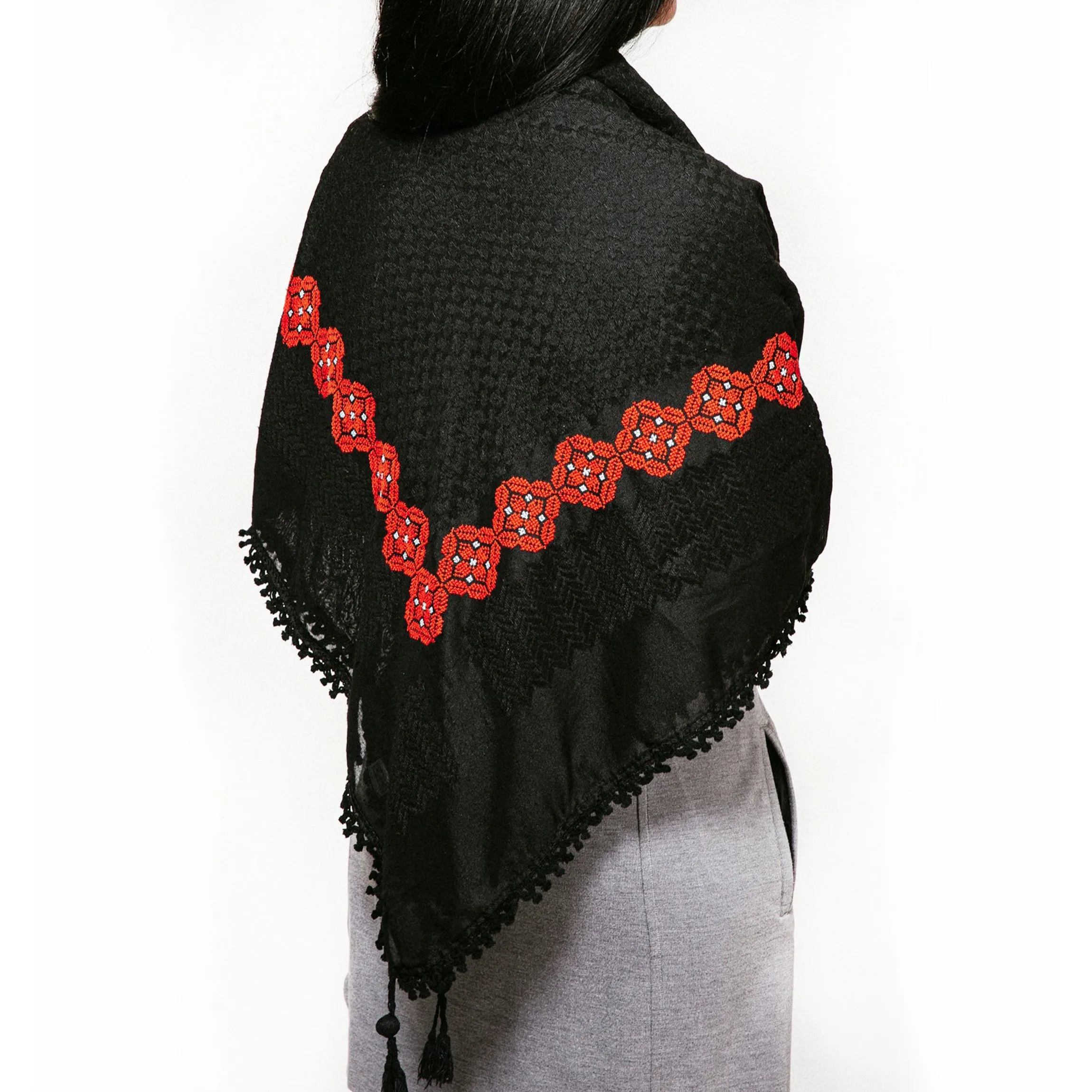 BLACK-ON-BLACK MAY KEFFIYEH