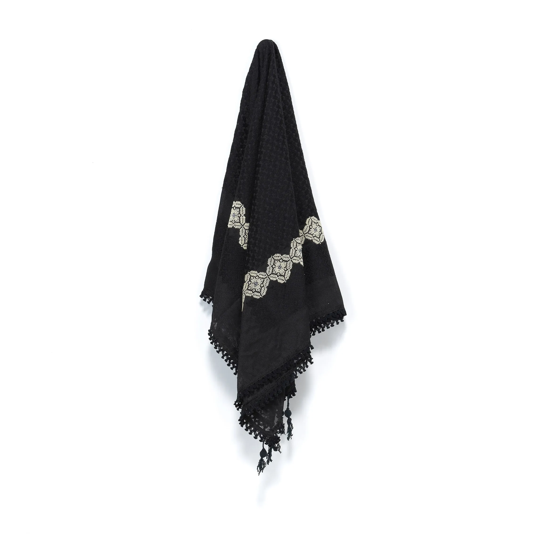 BLACK-ON-BLACK MAY KEFFIYEH