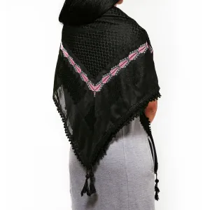 BLACK-ON-BLACK MAY KEFFIYEH