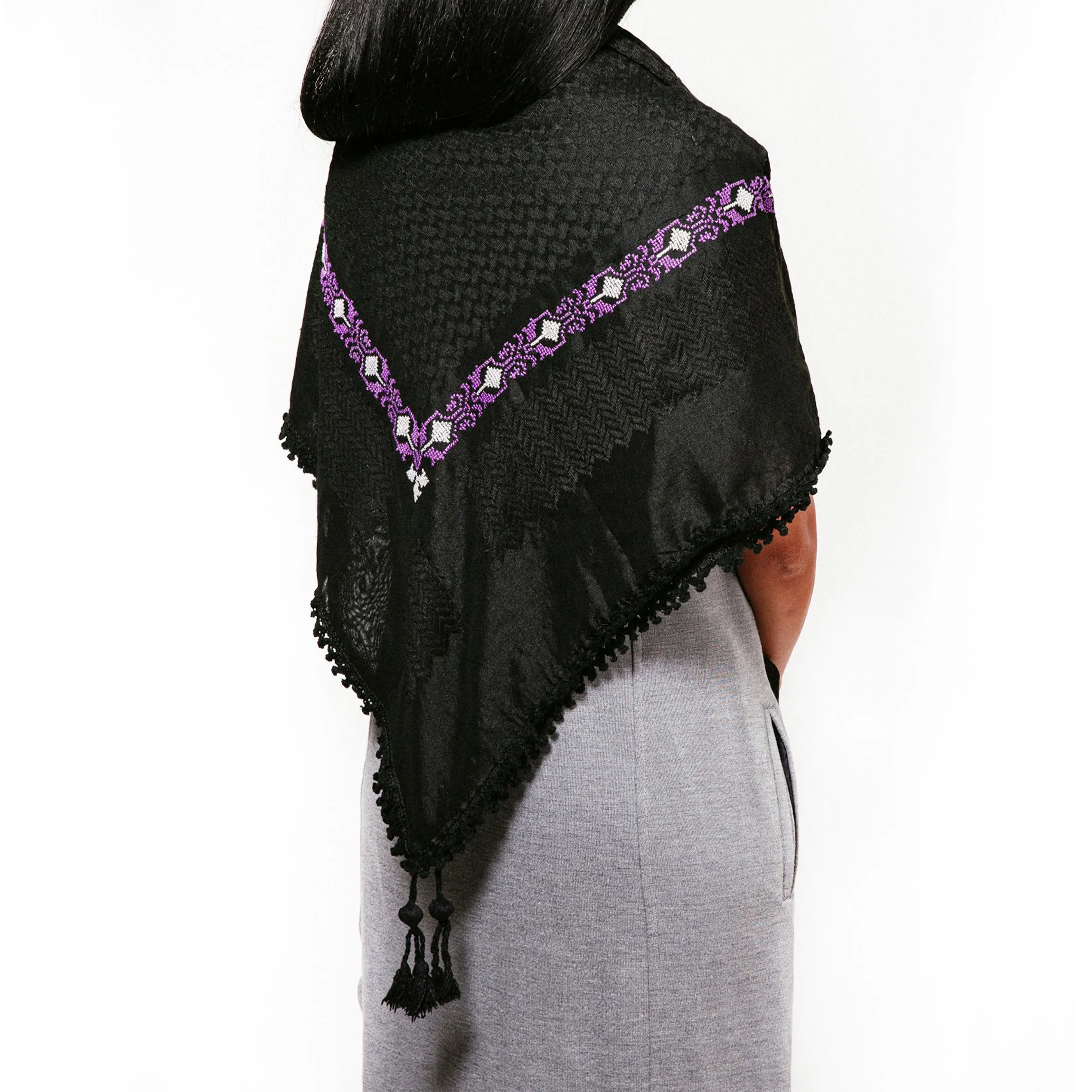 BLACK-ON-BLACK MAY KEFFIYEH