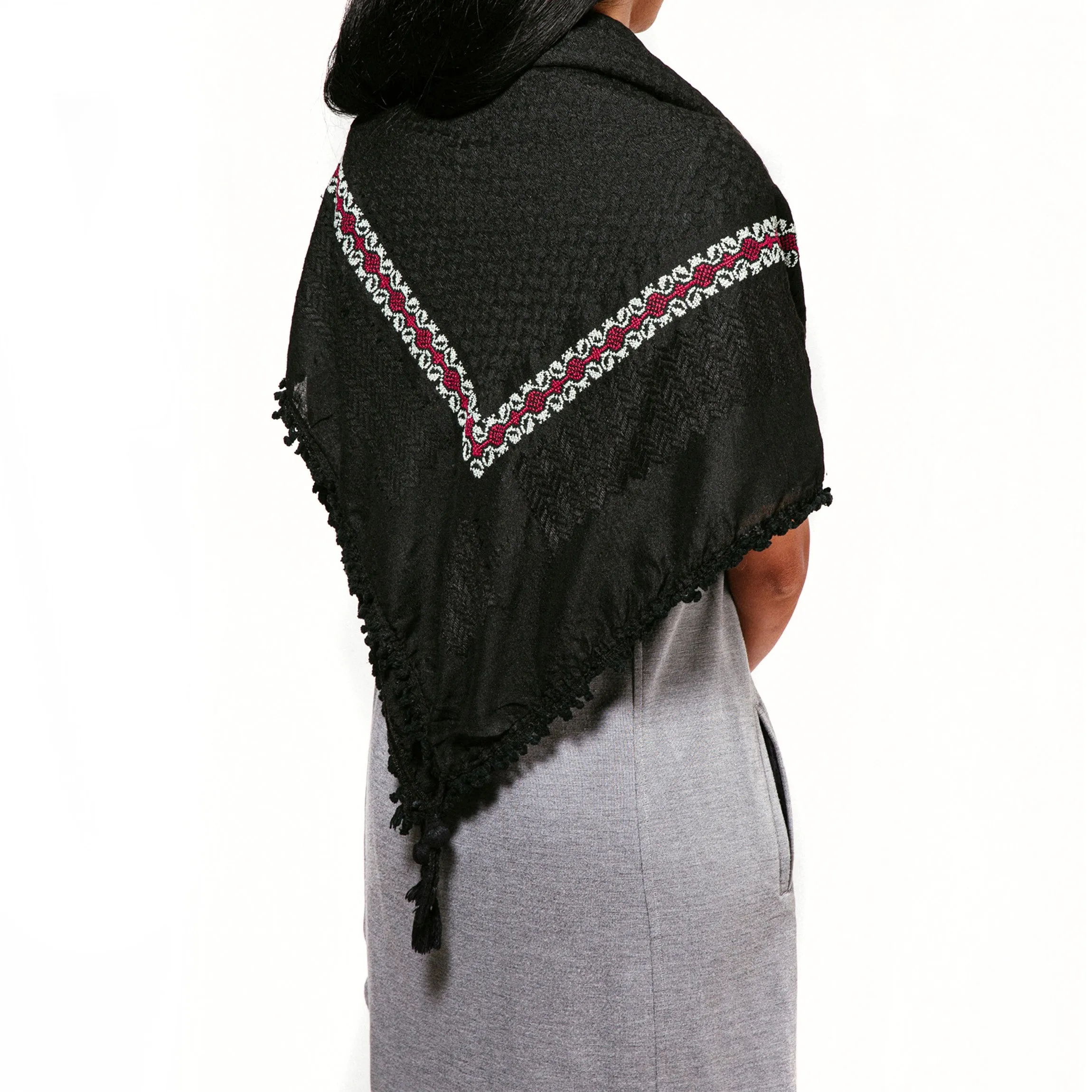 BLACK-ON-BLACK MAY KEFFIYEH