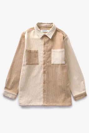 Blacksmith - Patchwork Corduroy Shirt - Natural