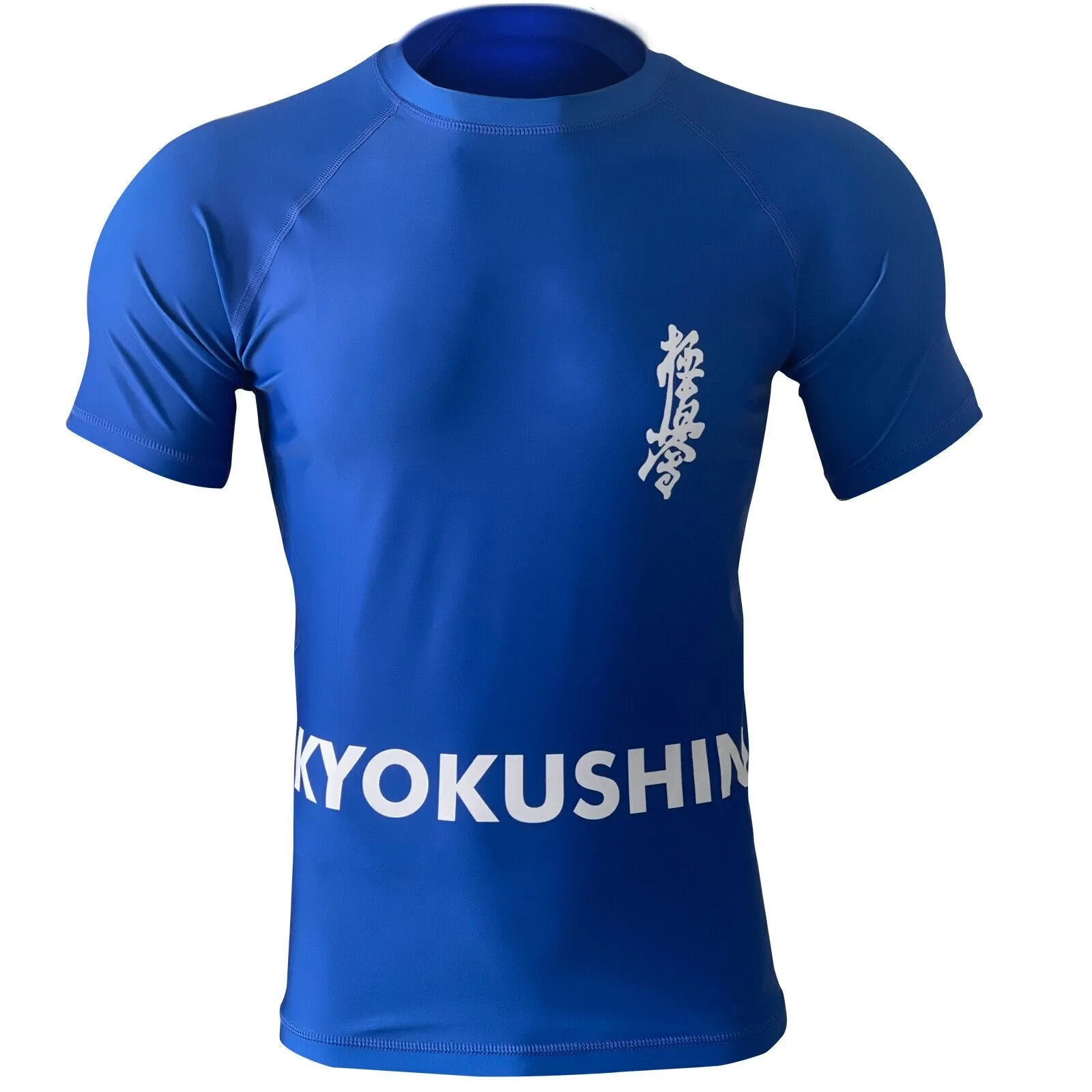 BLUE RASH GUARDS KYOKUSHIN  EMBROIDERED LOGO