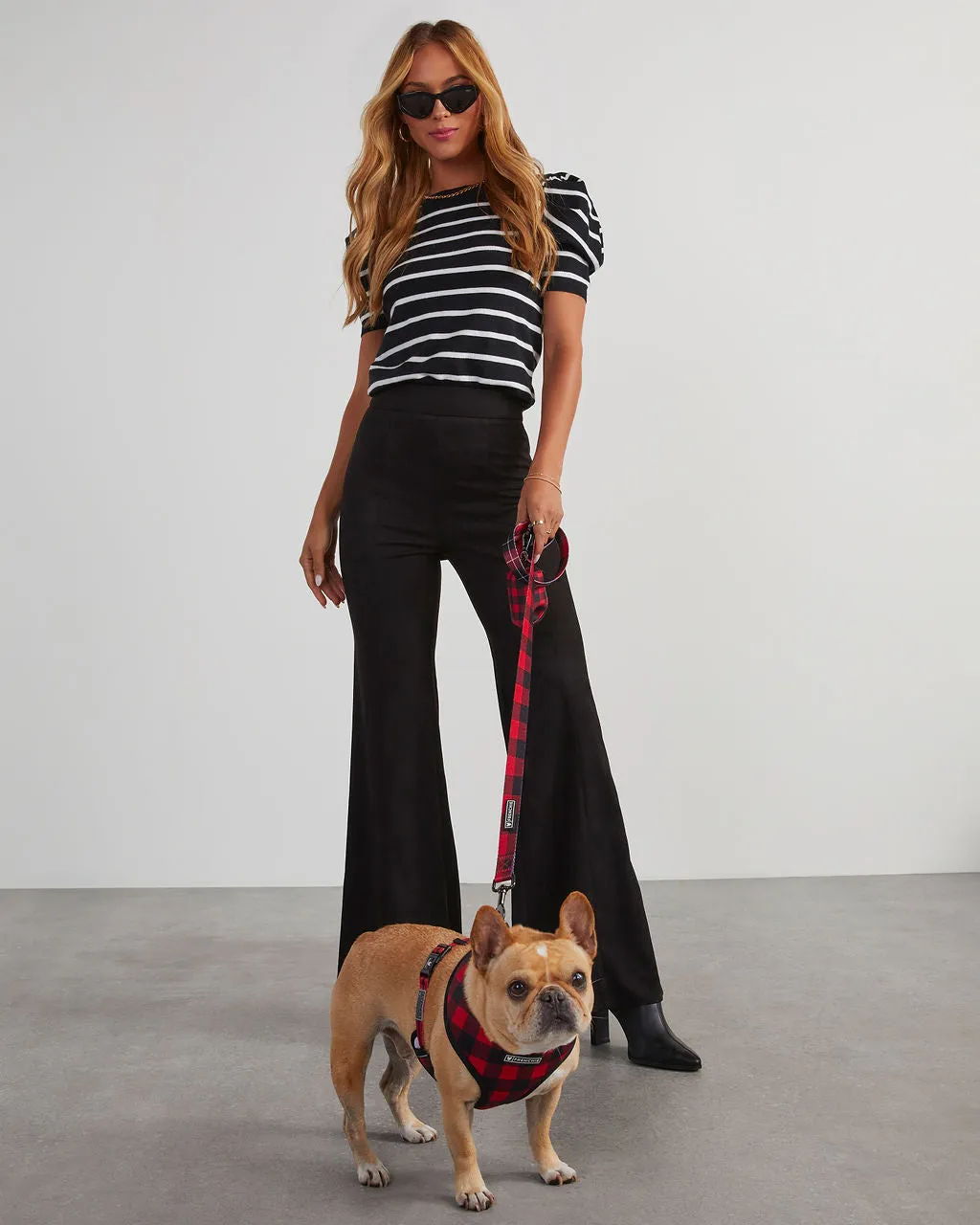 Born With It Faux Suede Wide Leg Pants