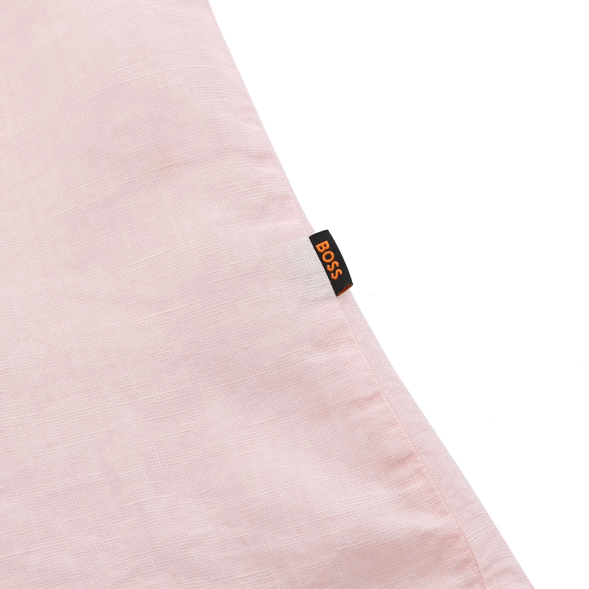 BOSS Rash 2 Short Sleeve Linen Shirt in Pink