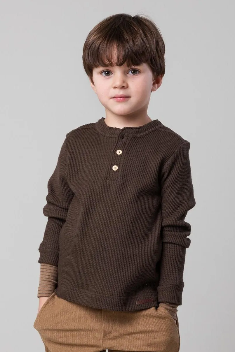 Boys Shirt MarMar Copenhagen Tavus - Coffee