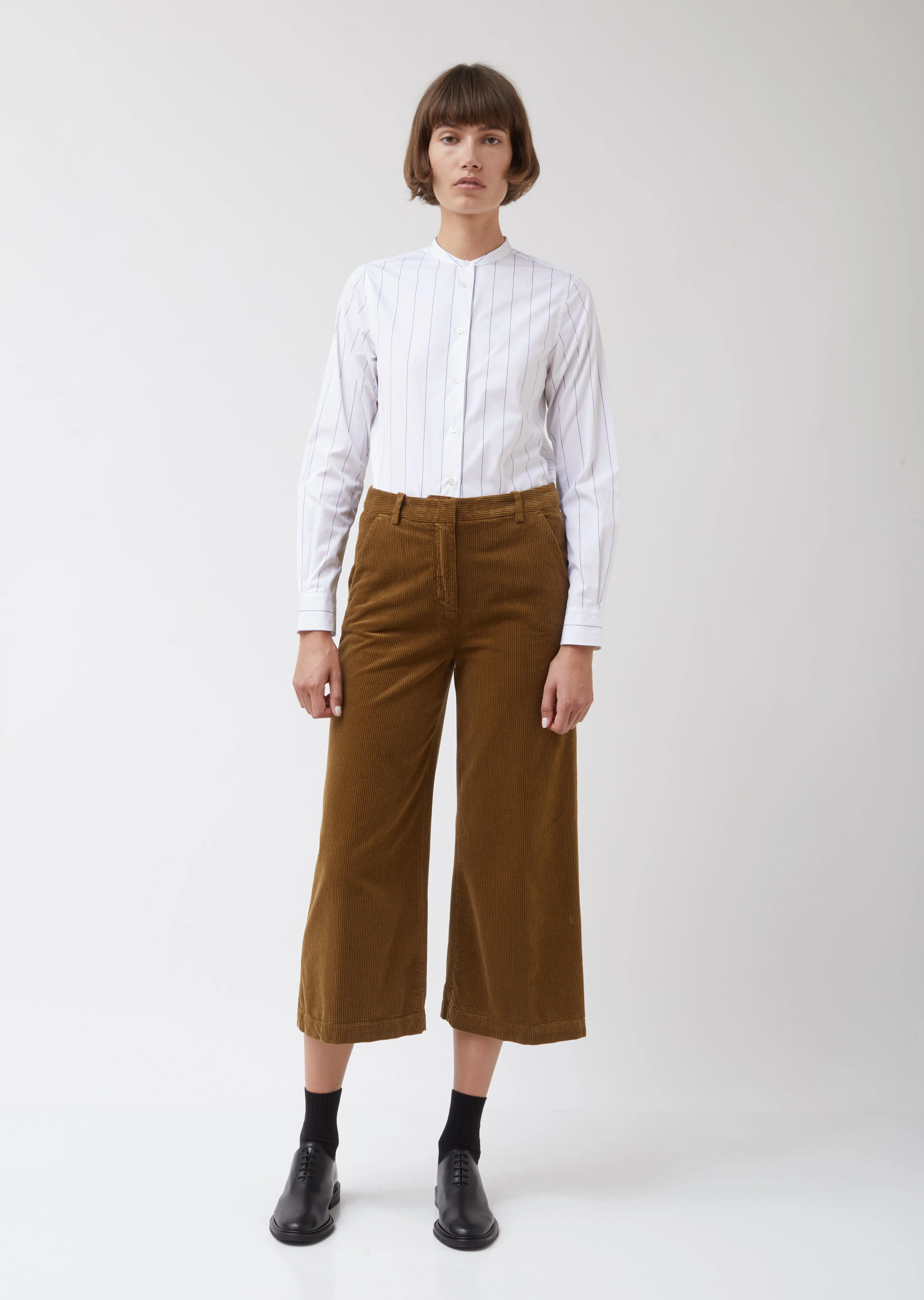 Brown Cotton Twill Trousers